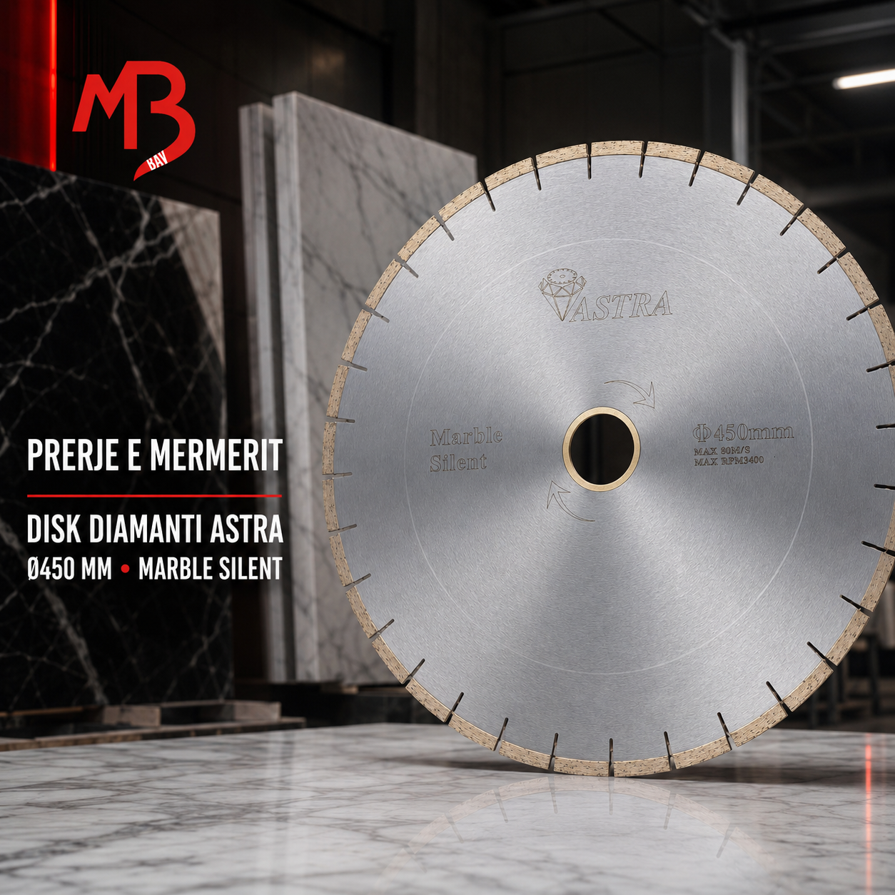 Disk Diamanti ASTRA Ø450 mm (Marble Silent)